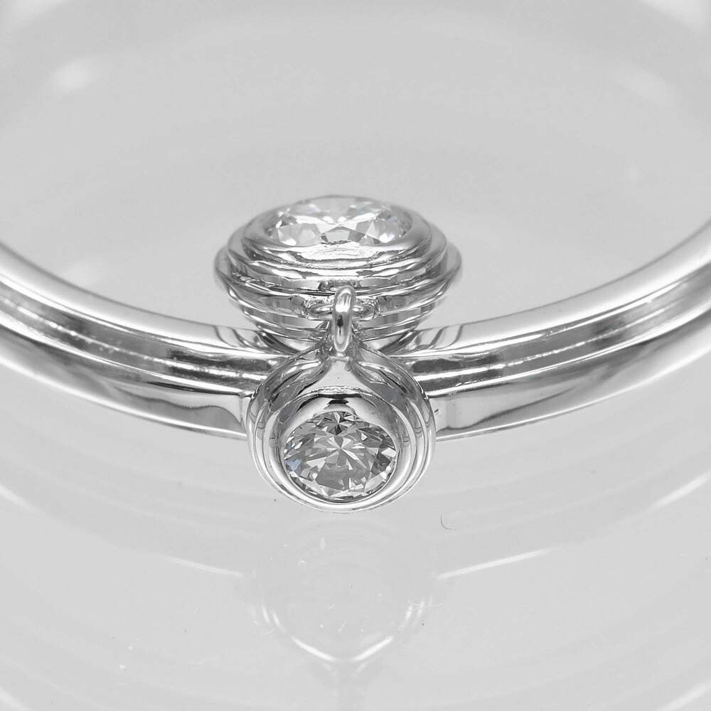 CARTIER Silver Diamond Ring - Picture 7 of 9